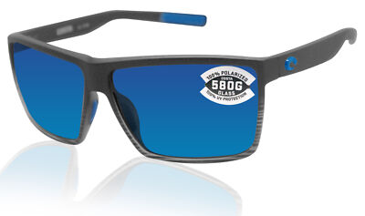 Costa Del Mar Rincon Matte Smoke Crystal Fade Frame Blue Mirror 580 Glass Lens