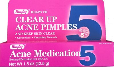 3 Pk Benzoyl Peroxide 5 % Generic for Oxy Balance Acne Medication Gel 1.5oz Ea