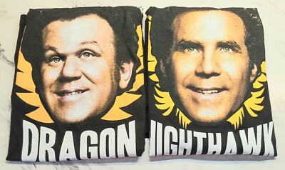 Step Brothers Nighthawk and Dragon T-Shirt Black Lot Of 2 Size Medium New W Tags