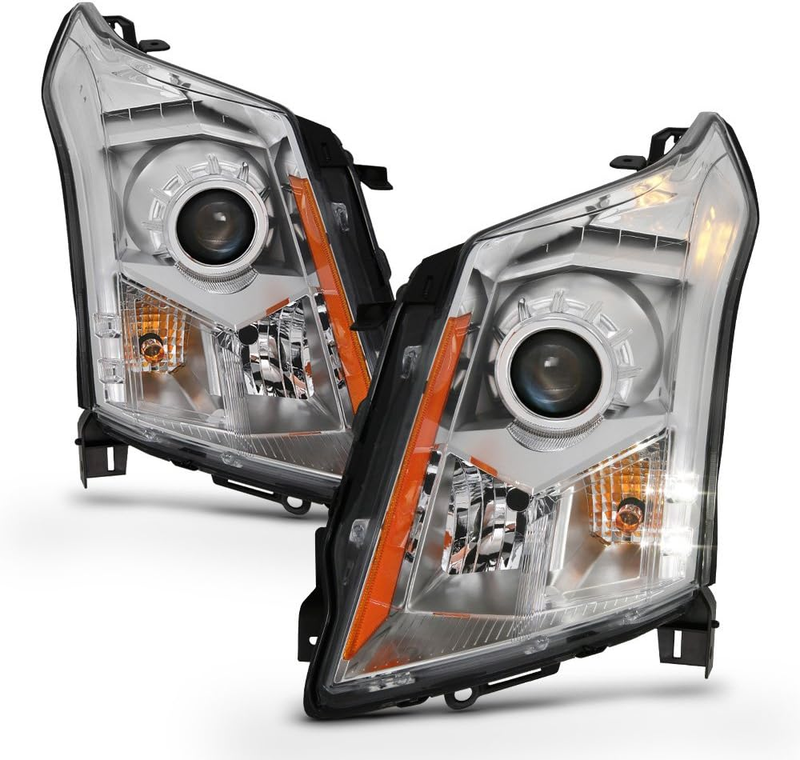 Projector Headlights Headlamps Pair Driver Passenger for 2010-2016 Cadillac SRX