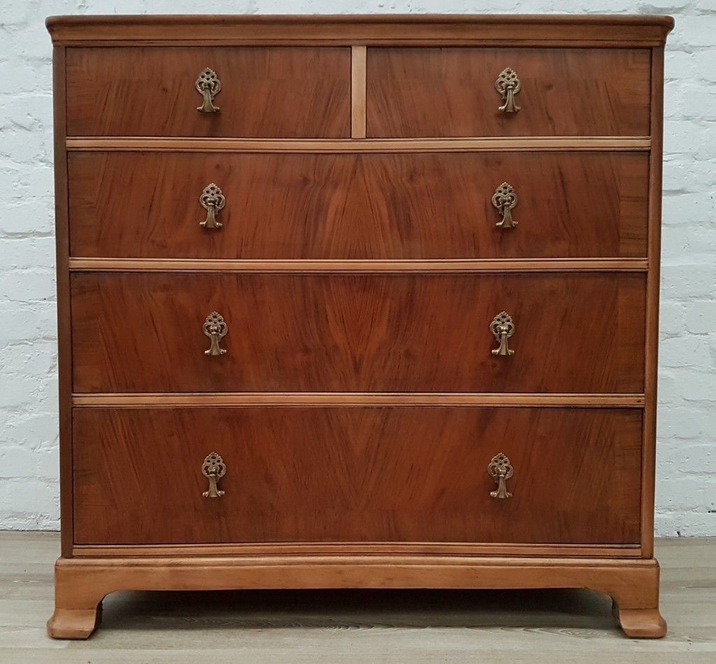 1940's Stripped Mahogany Chest Of Drawers (DELIVERY AVAILABLE FOR THIS