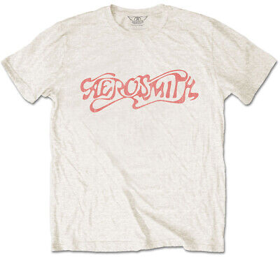 Aerosmith Classic Logo Natural T-Shirt OFFICIAL