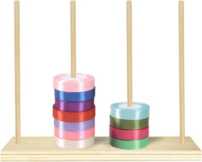Wooden Ribbon Organizer, Rack Storage, Spool Holder 
