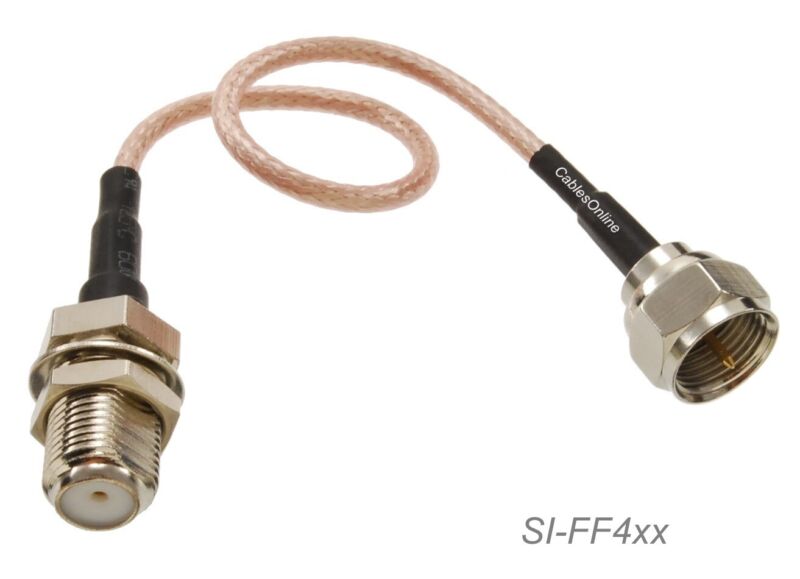 Slim Coax Rg179 With F-type Connectors Tv, Satellite & Antenna Extension