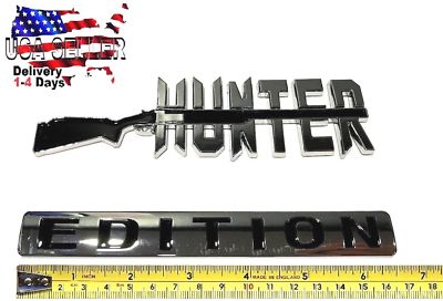 HUNTER EDITION Emblem HIGH QUALITY Trunk Plaque CAR TRUCK DECAL SIGN Bumper