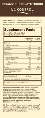 Melaleuca GC Control Creamy Chocolate Fusion 31.74 OZ (900 g) Value Pack