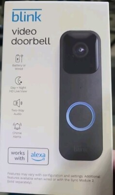 Blink Smart Wi Fi Video Doorbell Wireless Battery Wired HD Amazon Alexa