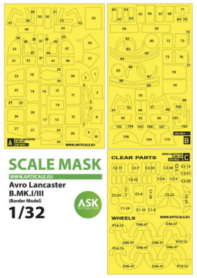 1/32 Avro Lancaster B Mk.I/III Express Self-adhesive Masking for Border Model