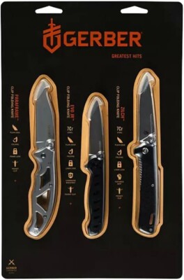 Gerber 3-Piece Folding Knife Set Gerber Gear, Greatest Hits 3.0 Brand New