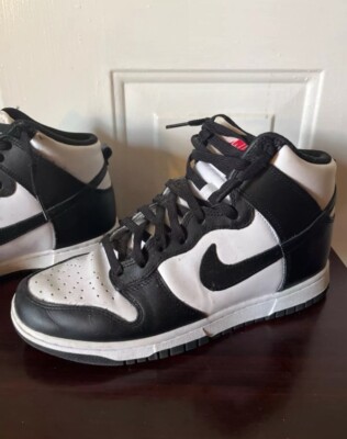 Nike Panda Dunks high tops black & white size 8 women s - WORN TWICE