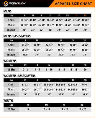 Scentlok Size Chart