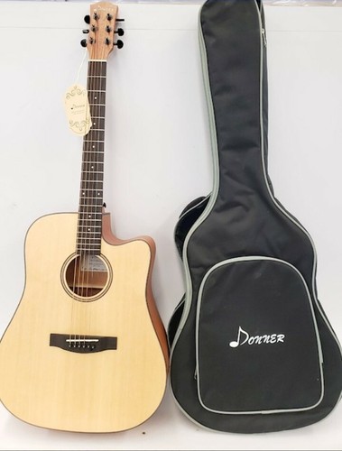 Donner 41” Acoustic Guitar (DAG-1C) Demo with Gig Bag *CLEAN