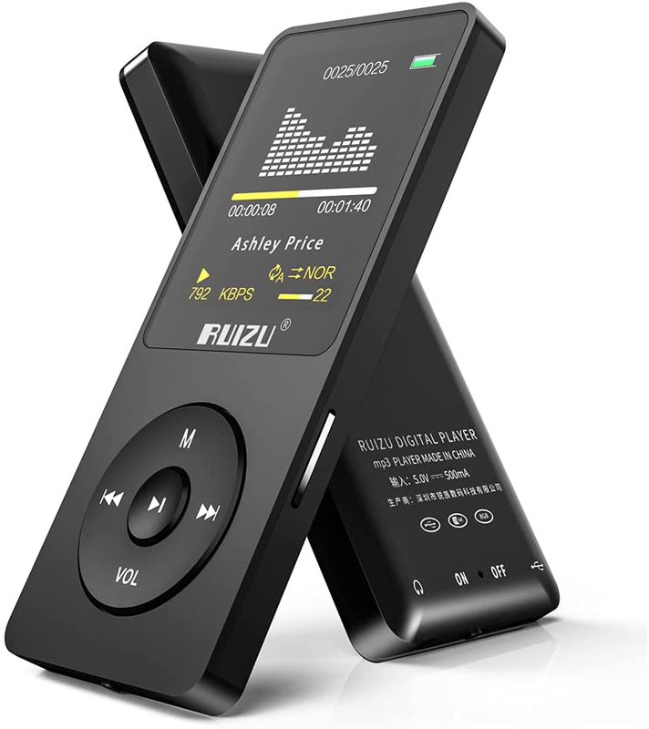 Mp3 Player,Ruizu X02 Ultra Slim Music Player,Long Battery Life Mp3 With Fm Radio