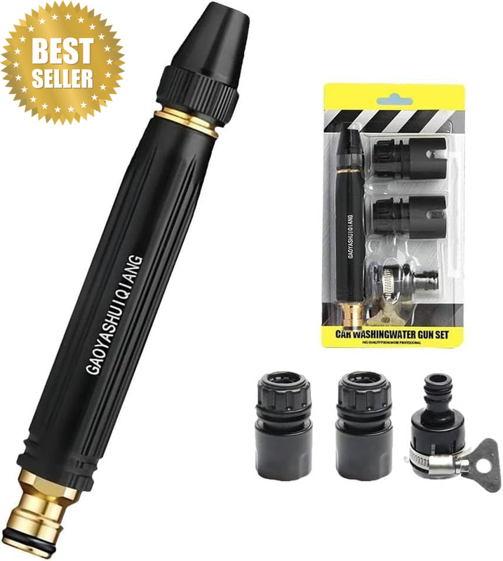 Heavy Duty Adjustable Twist Hose Nozzle Jet Sweeper Nozzle, Adjustable Metal Noz