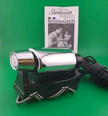 Sunbeam Imperial 2 -Speed Swedish Electric Massager Vintage , model 1857-1 Mint