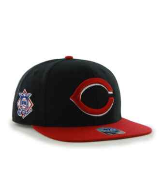 Мужские кроссовки 47 Brand Black/Red MLB Cincinnati Reds Sure Shot Two Tone Snapback - OSFA