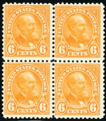 558, Mint NH 6¢ Block of Four VERY ATTRACTIVE! Cat $260.00 - Stuart Katz