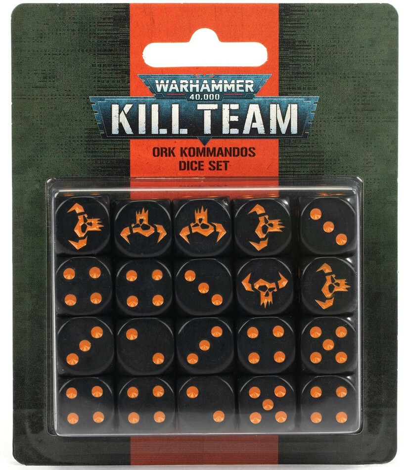 Набор игральных костей Ork Kommandos Kill Team Warhammer 40K NIB