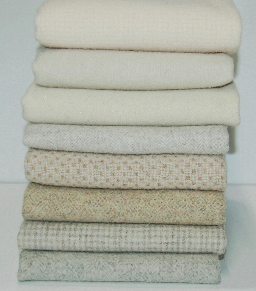 HAND DYED RUG HOOKING WOOL Mill-Dyed ~ "SNOW DAYS-II" (8-pc. collection)