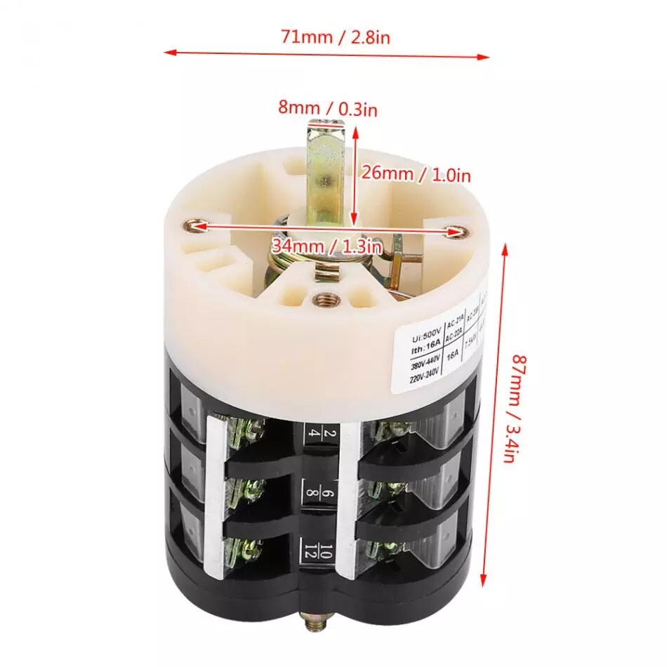 Tire Changer Machine Motor Forward Reverse Switch Reset Switch 16A /220