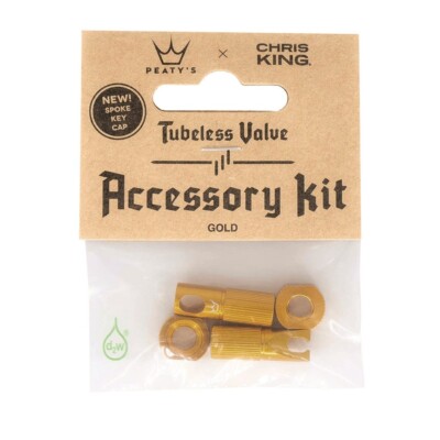 Chris King + Peaty's Accessory Kit for Tubeless Valves Anodized Gold  11
