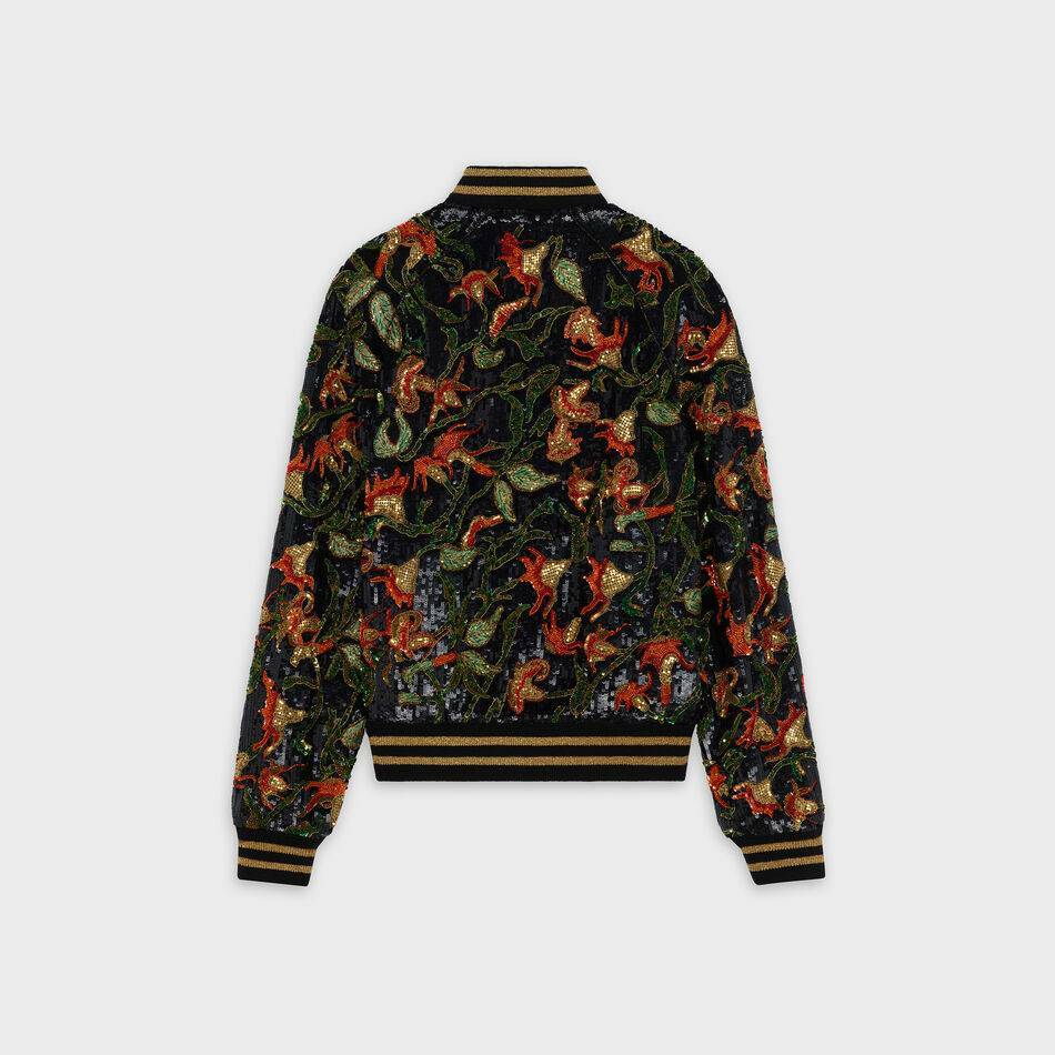 Pre-owned Celine 20900$ Sequins Embroidered Teddy Jacket In Multicolor