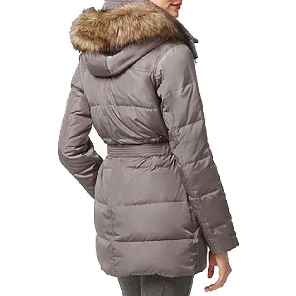 Pre-owned Michael Kors Michael  Women's Mid-length Down Coat With Zip-out Hood In Black