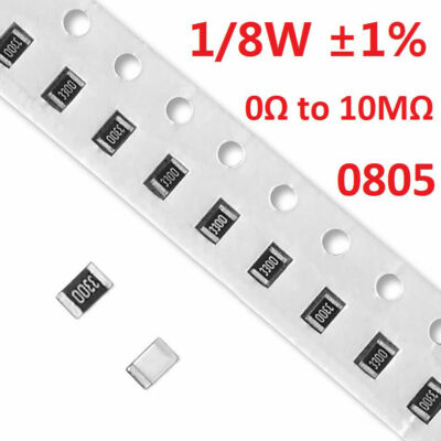 0805 SMD/Chip Resistors/Resistance 1/8W ±1%- Full Range of Values (0Ω to 10MΩ)
