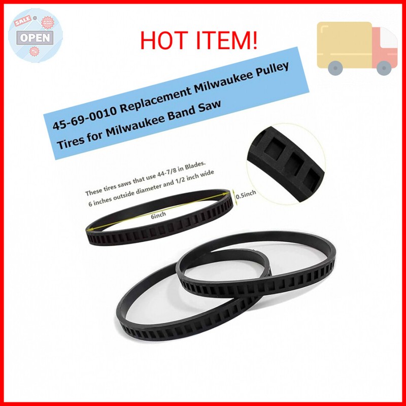 Replacement Milwaukee Bandsaw Blades 45-69-0010 Blade Pulley Tire Replacement fo