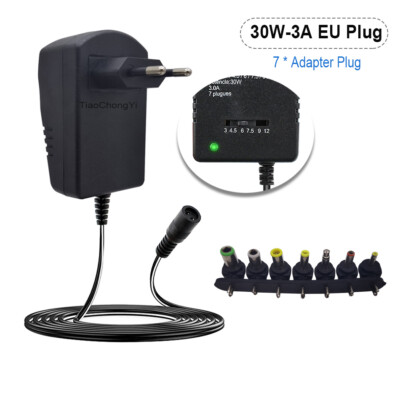 30W Adjustable Charger Multi Voltage Power Supply AC110V 220V TO DC12V 9V 5V 3V
