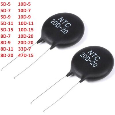NTC Series Thermistor Resistors Temperature Sensor 5D-5/8D-9/10D-11/8D-20/20D-20