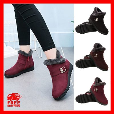 Botas de nieve cálidas Botines de invierno para mujer Zapatos impermeables  Moda