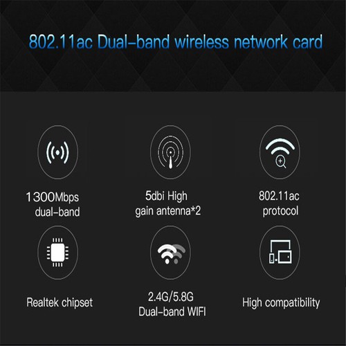 Dual Band WiFi PCI-E AC1200Mbps Desktop EDUP Wireless PCI y Express Adapter
