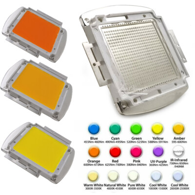 200W High Power LED Bulb White Red Green Blue UV IR DC30-36V  45mil Chip Light