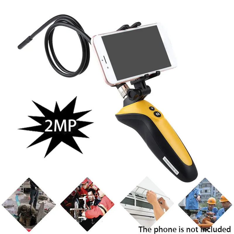 HT-669 Wifi Endoscope Wireless Borescope IP67 Tube Snake Inspection Camera 1M Ca