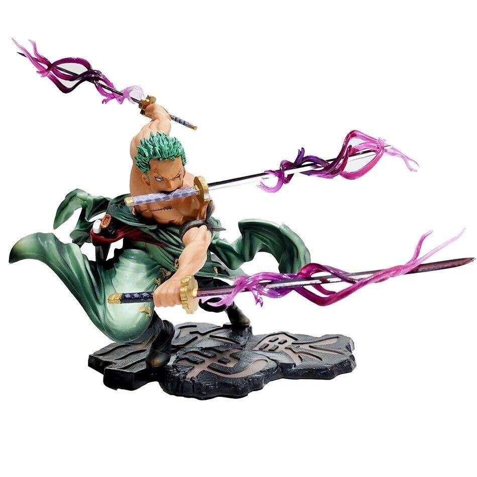 One Piece 10cm Anime Figure Roronoa Zoro tre lame Anime Manga Novità