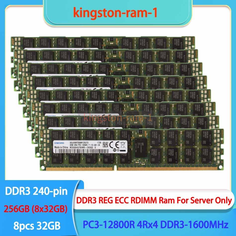 メモリー Samsung 256GB DDR3 PC3-12800 ECC Memory Samsung 32/64/128/256GB DDR3 1600MHZ PC3-12800R ECC Registered