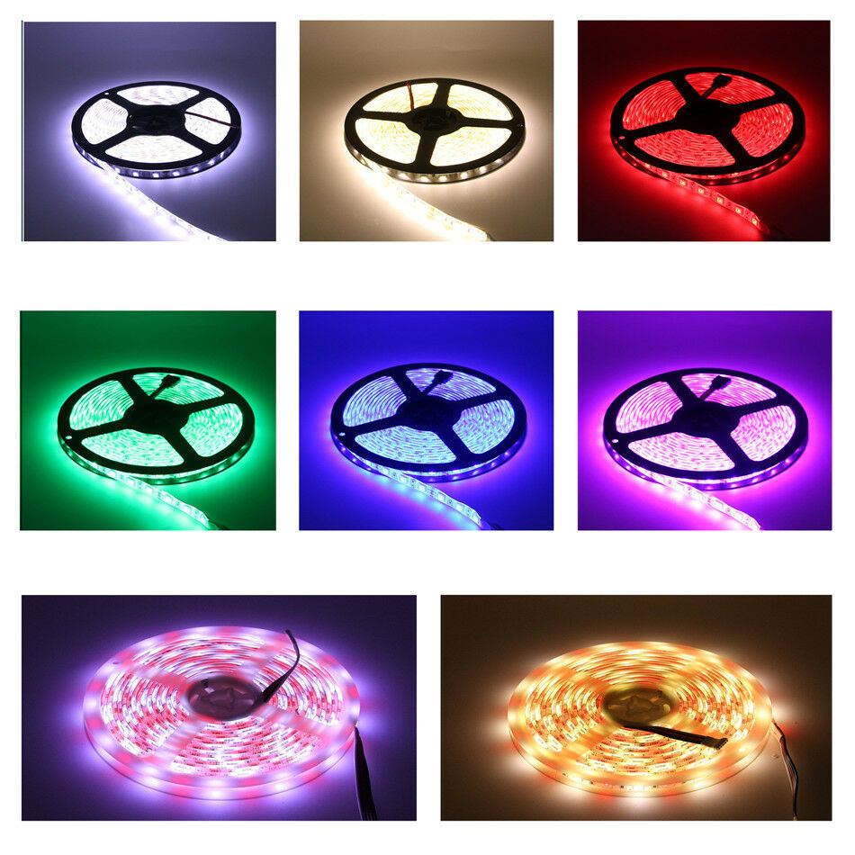 Bright 12V 5M 16.4ft 5050 RGB Waterproof SMD 300 LED Flexible Strip light