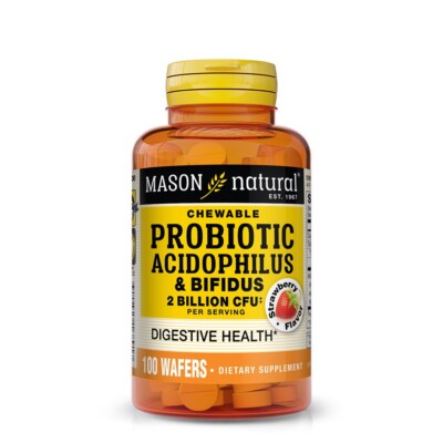 Probiotic Acidophilus Bifidus Natural Restore Bacteria 100 Wafers Chewable
