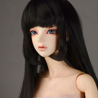 Black 8-9 Dollmore 1//3 BJD SD size wig /" Rapunzell Long Wig