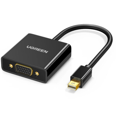 Mini DP to VGA converter cable HD mini dp adapter black white