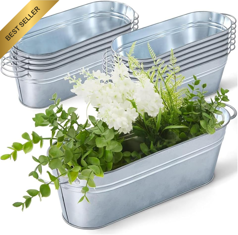 10Pcs Iron Flower Pot Succulent Planting Bucket, Rust Resistant and Durable Iron