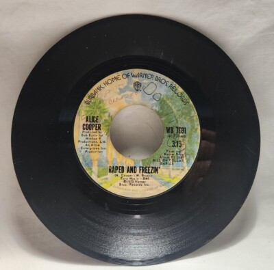 Alice Cooper No More Mr. Nice Guy / Raped And Freezin  45 Rpm Vinyl Record 