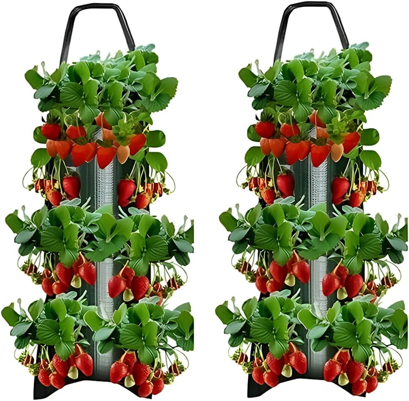 2PCS Upside down Strawberry Planter, 8 Hole Hanging Planters, Vegetable Planting