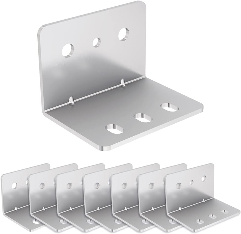 8Pcs Heavy Duty L Bracket for #2053 Series Drawer Slides, 90 Degree Right Angle