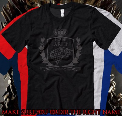 LARSEN Last Name T-Shirt Family Name Game of Thrones Inspired PREMIUM SOFT TEE
