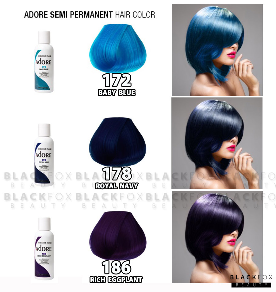 Adore By Creative Image Semi Permanent Hair Dye Color 4oz 118ml
