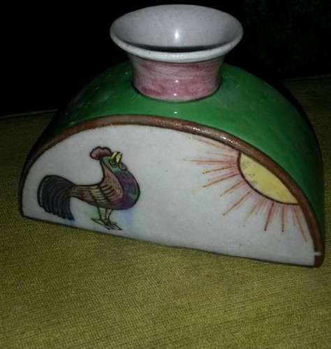 Art Deco 1930s 1940s Persian Pottery Vase Iran Persia Qajar Papillo Curio? RARE