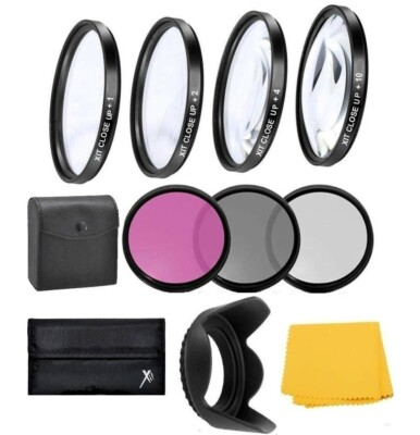 55mm Macro Closeup & Filter Kit For Sony Alpha a7 II, A7 III with 28-70mm Lens
