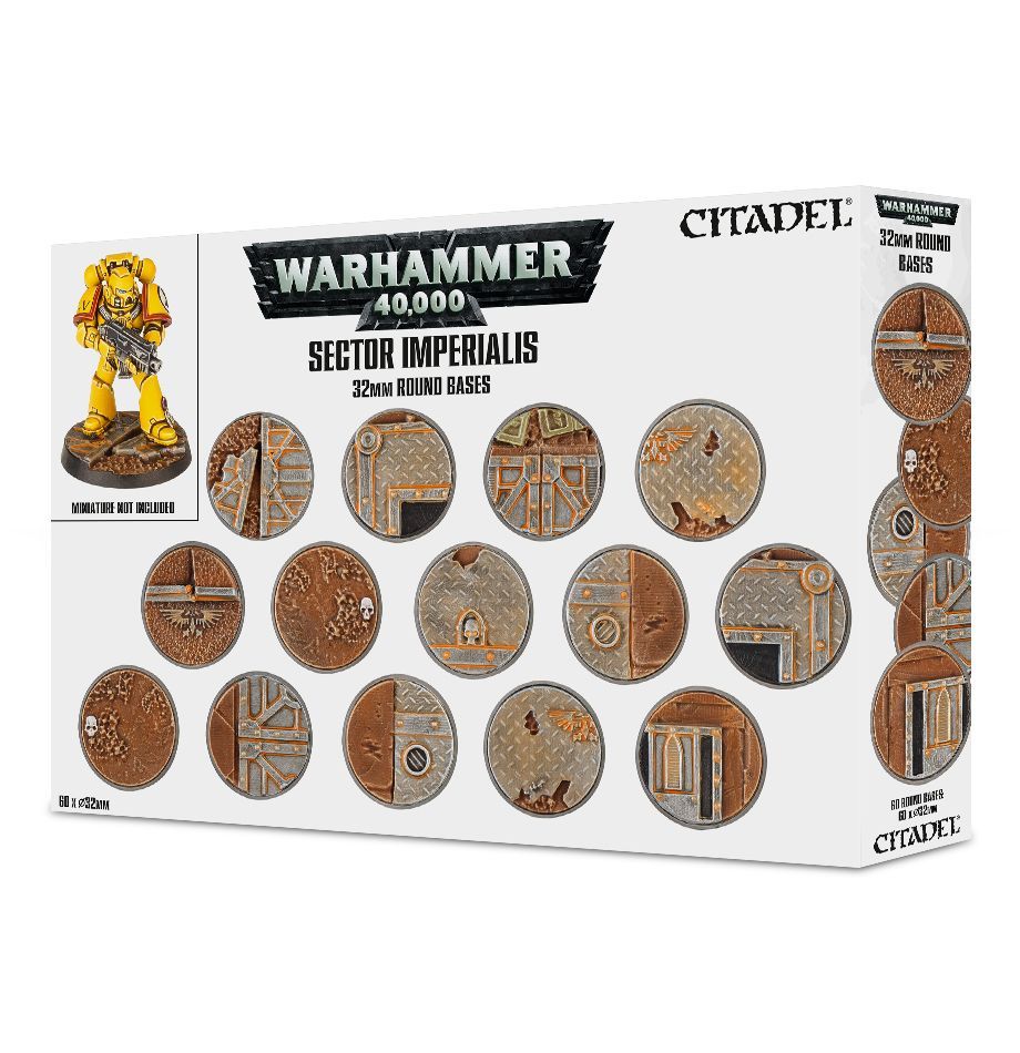 Круглые подставки Sector Imperialis 32 мм Warhammer 40K NIB